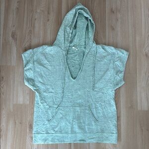 Anthropologie Light Green Hooded Sweatshirt